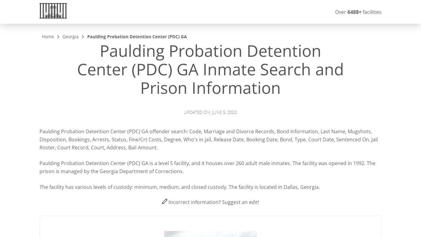 Paulding Probation Detention Center (PDC) GA Inmate Search ...